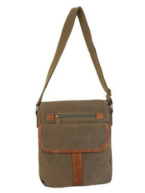 Unisex Cargoit Green Essex Crossbody Cotton Canvas